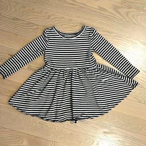 Tucker and Tate size 3 black and white stripe dress